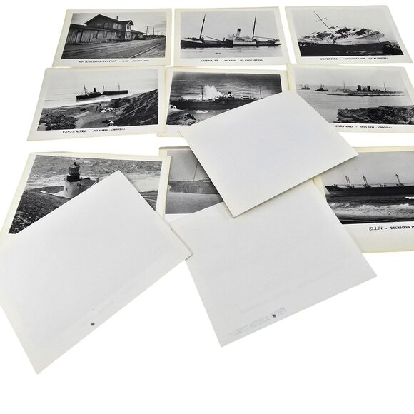 Vintage Maritime Postcard Collection Of 14 Black & White Ship Photographs LI636 - Picture 6 of 6